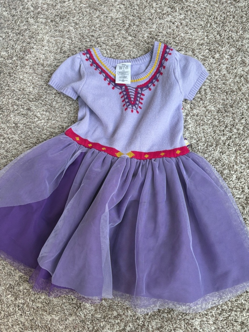 Wish Purple and Red Trim Princess Tulle Costume Dress